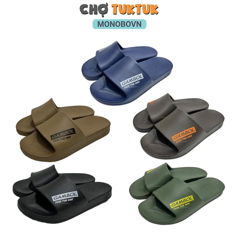 Dép Thái Lan Nam nữ cao su quai đúc Gambol 42184 Slipper DéP Quai Chéo Đế Bằng Đồng