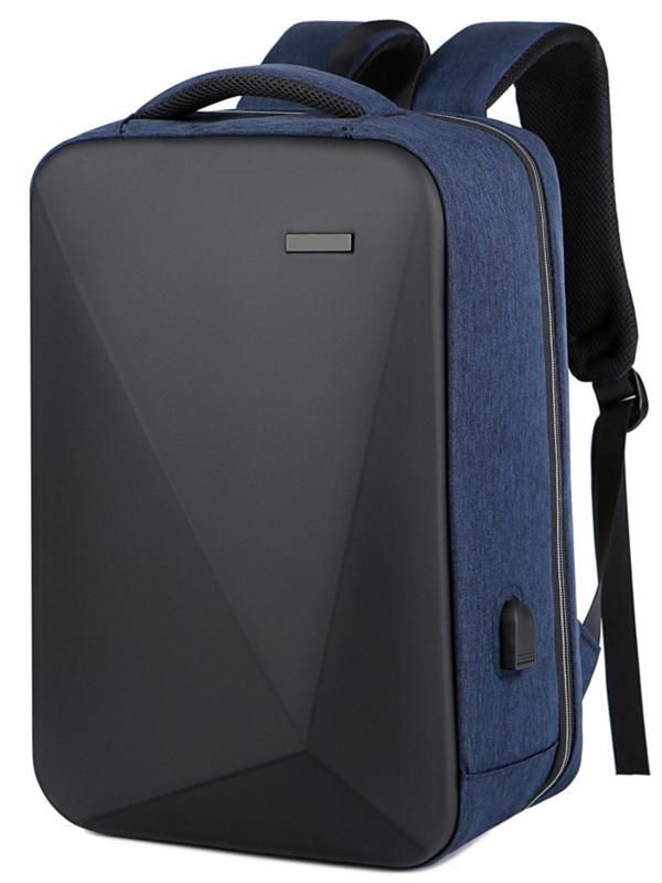 Unisex Business Large Capacity Laptop Backpack with Hard Shell Design, Plain Color Laptop Bag for Work & Travel, Anti-theft Backpack with Lock for Computer 2