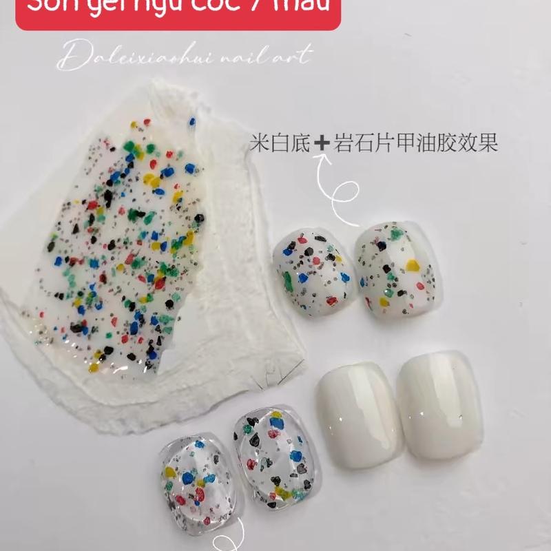 Top gel ngũ cốc 7 màu sơn được trên nhiều màu nền móng(phải sơn top lại)
