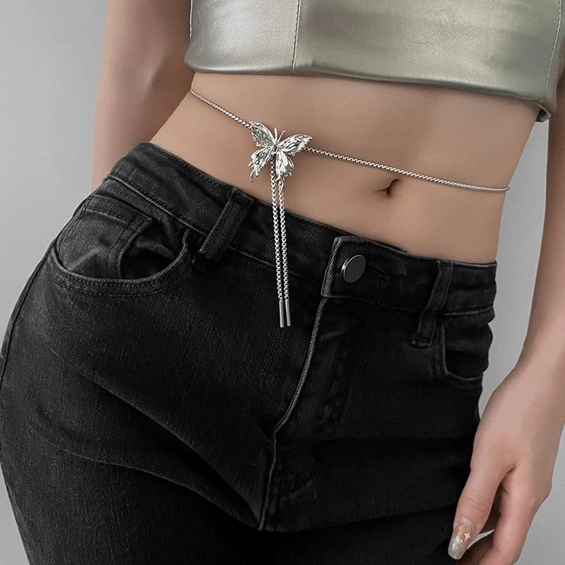  Vòng đeo eo thắt lưng váy kim loại dây nịt kiểu phụ kiện đai retro Belt cho nữ cá tính Hàn Quốc Women 