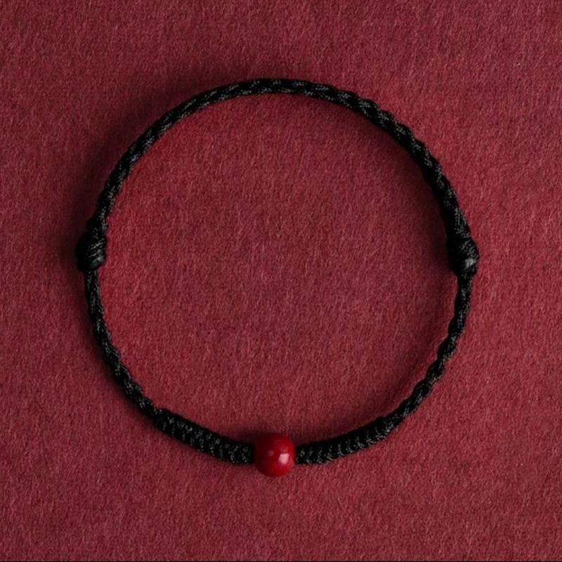 Product Introduction of 2025 Internet Celebrity New Style Vermilion Red Rope Anklet Handmade Woven Zodiac Year Men and Women Lucky Rope Bracelet Hand Rope Gift 5