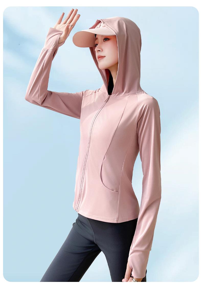 Product Introduction of Outdoor Ice Silk Sun Protection Clothing with Pocket, New UV-Proof Sunshade Light Sun-Protective Clothing, Outdoor Sports Thin Section Hooded Jacket 23