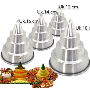 Cetakan tumpeng susun cetakan tumpeng ukuran 12,14,16,18 cm bahan aluminium Kitchenware