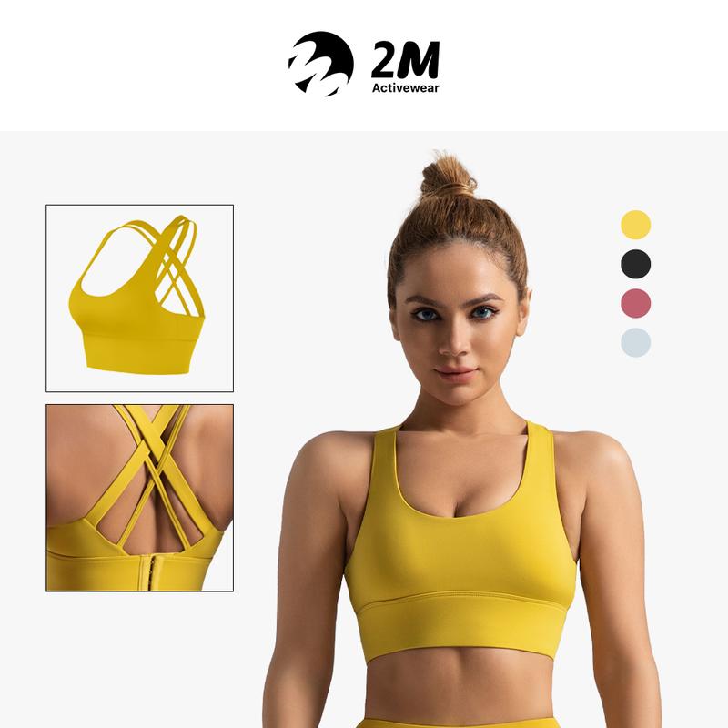 2M Activewear - Bra Thể Thao Chéo Lưng Tập Gym, Yoga Thấm Hút Mồ Hôi Nhanh Khô 7