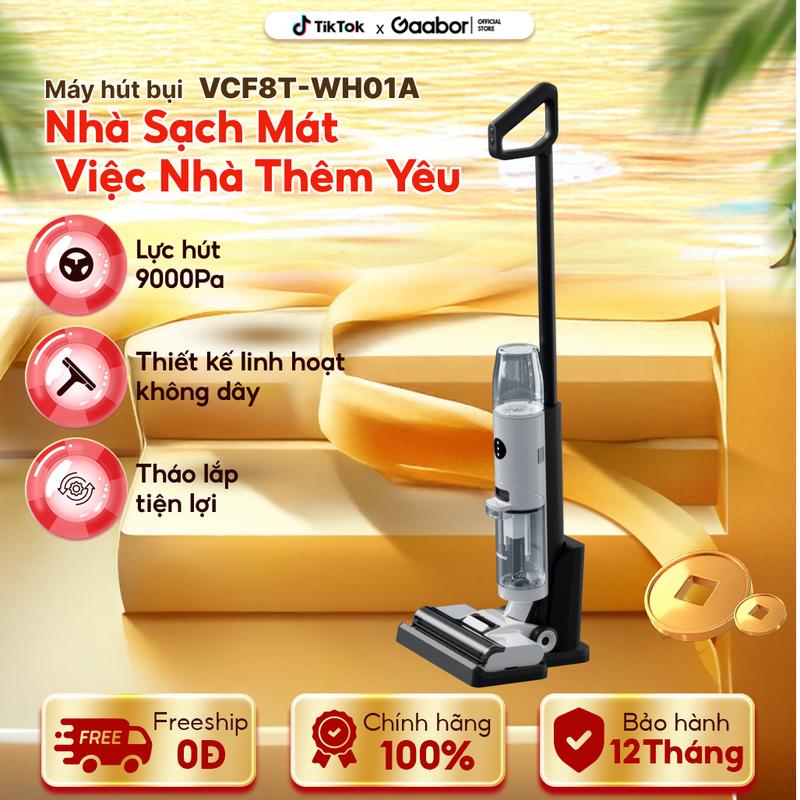 Mega Sale | Máy hút bụi lau nhà sàn cầm tay không dây thông minh Gaabor VCF8T-WH01A lực hút 9000pa dung lượng pin tổng 15600 mAh tự làm sạch  Làm Sạch may hut bui gia dinh may hut bui gaabor steamcleaner steam cleaner hetty vacuum cleaner