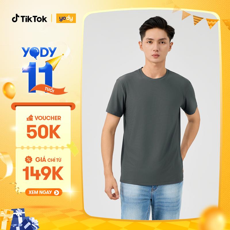 YODY T-shirt Nam Thể Thao Quốc Dân Thoáng Khí TSM7200