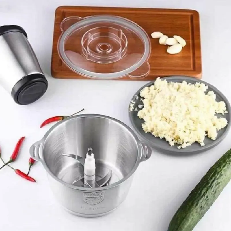 máy Xay Đa Năng Kitchen Expert cối inox 304 2L Công suất 250w, 4 Lưỡi dao xay thịt Xay Cá, Rau Củ, Xay Sinh tố. 5