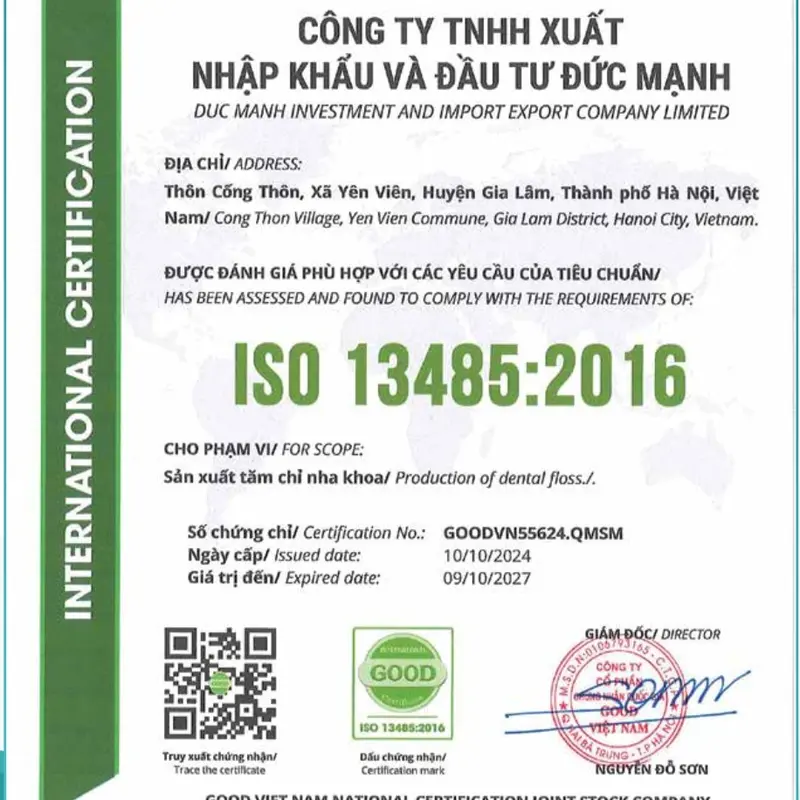 [10 túi tổng 800c] Tăm chỉ nha khoa OLYMPUS cao cấp, đạt chuẩn ISO, sản xuất tại Việt Nam 1