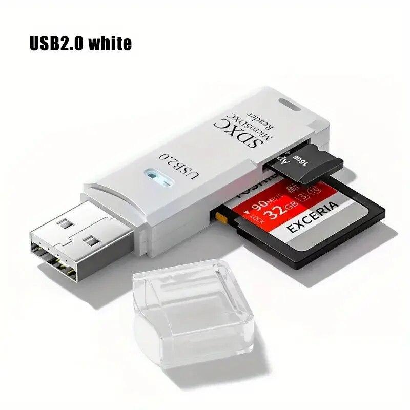 2 in 1 USB 3.0/2.0 Micro SD Card Reader, 1 Count High Speed Multifunctional Data Transfer Card Reader, Compatible with SD Memory Card, TF Card, Phone & Computer 7