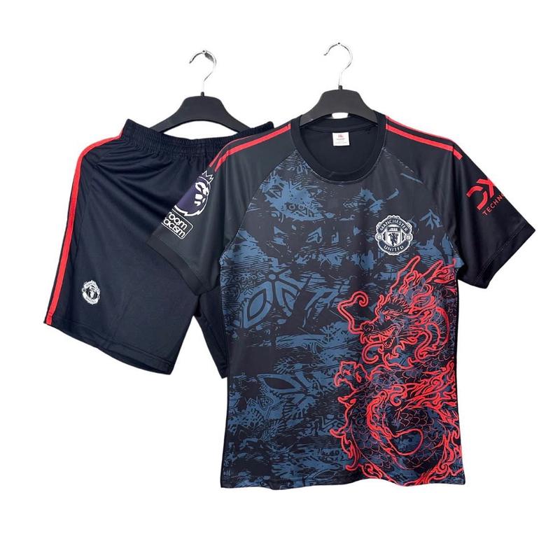 QUẦN ÁO ĐÁ BÓNG, ĐỒ ĐÁ BANH ĐTQG M.U Rồng Đen 2024 THUN LẠNH áo  shevchenko