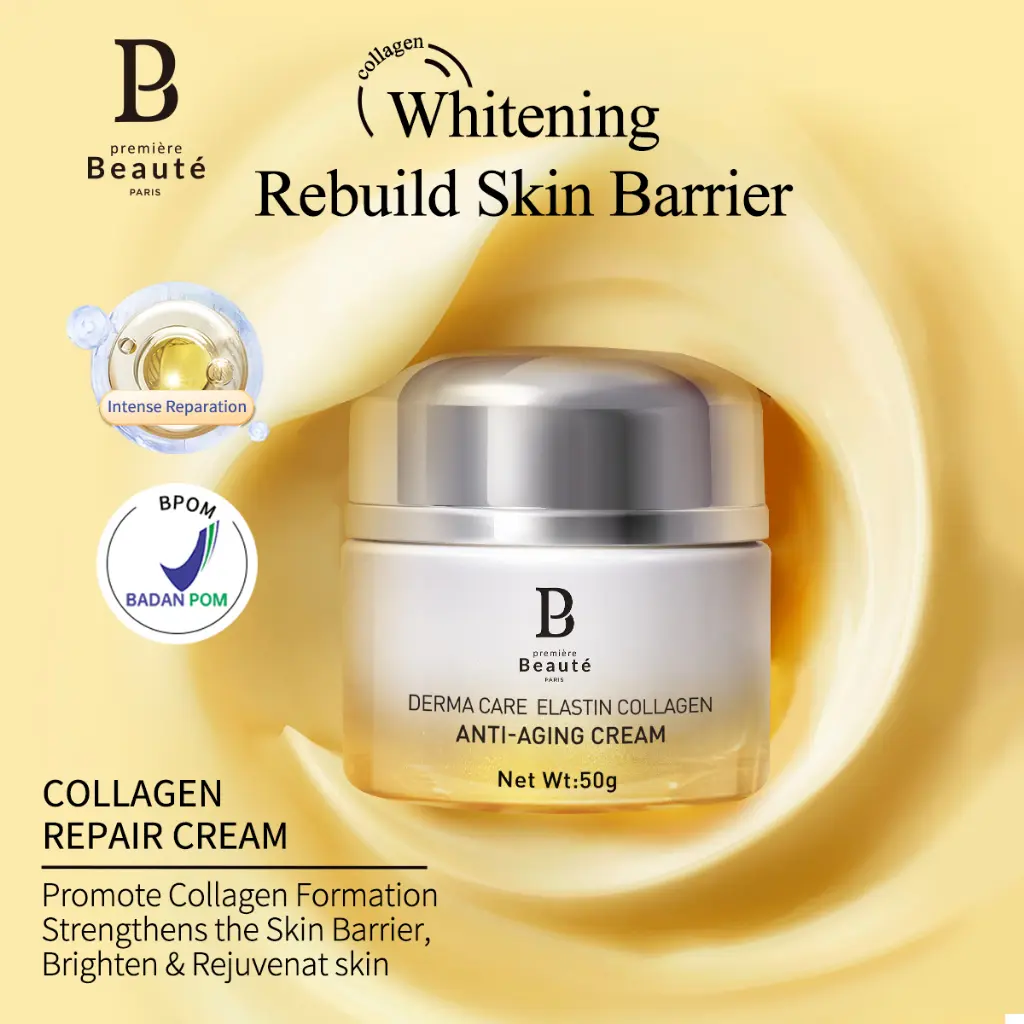 [Ready Stock][BPOM]PREMIERE BEAUTE DERMA CARE ELASTIN COLLAGEN ANTI-AGING Repair Cream 50G Moisturize Lightening Kulit sensitif Kulit Kering