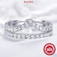 Gambar AGIAO Cincin Berlian Berbentuk V Dapat Ditumpuk Dengan Ring Ekor Sederhana Untuk Wanita - A dari A.GIAO.ID Kab. Gresik 5 Tokopedia