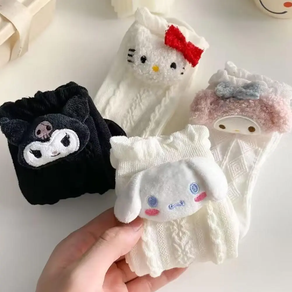 Japanese Women Socks Cartoon Anime Kawaii Three-dimensional Doll Kuromi Cute Fashion Lolita Casual Cosplay Couple Stockings Gifts