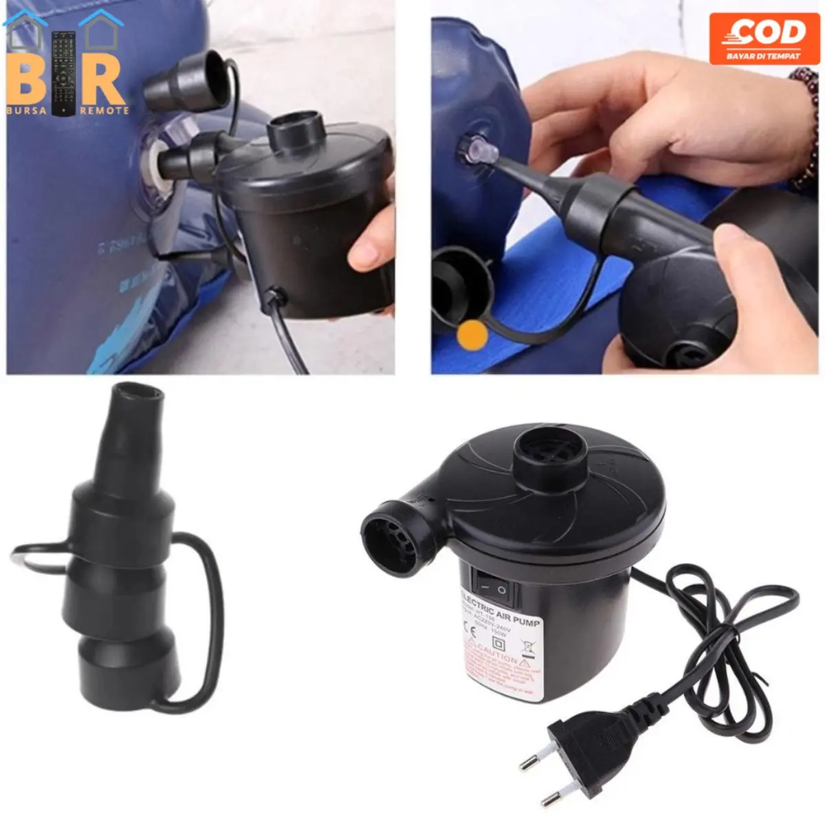 Pompa Angin Listrik 2IN1 Kolam Renang Kasur Air Pump Vacuum Electric Multifungsi
