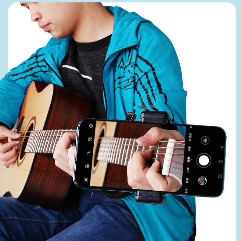 Kẹp điện thoại tạo góc quay Guitar chắc chắn, độc đáo, dễ dàng sử dụng lava dien đàn taylor xakho guitars in enya cây đàn của rhyder guitar bass thùng acoustics dm7 cello strings acoustic phím guitar điện blackpink & nova phukien classic pro