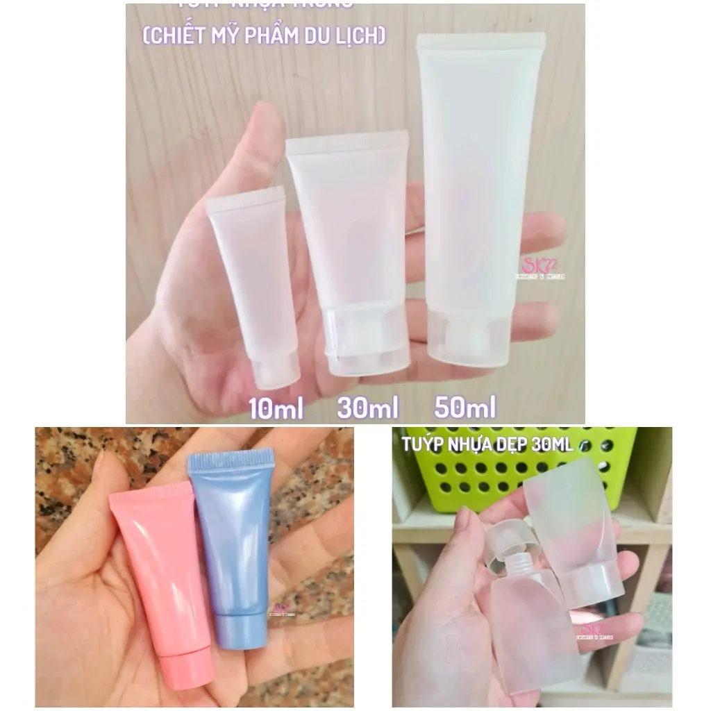 TUÝP NHỰA TRONG 10ML/30ML/50ML