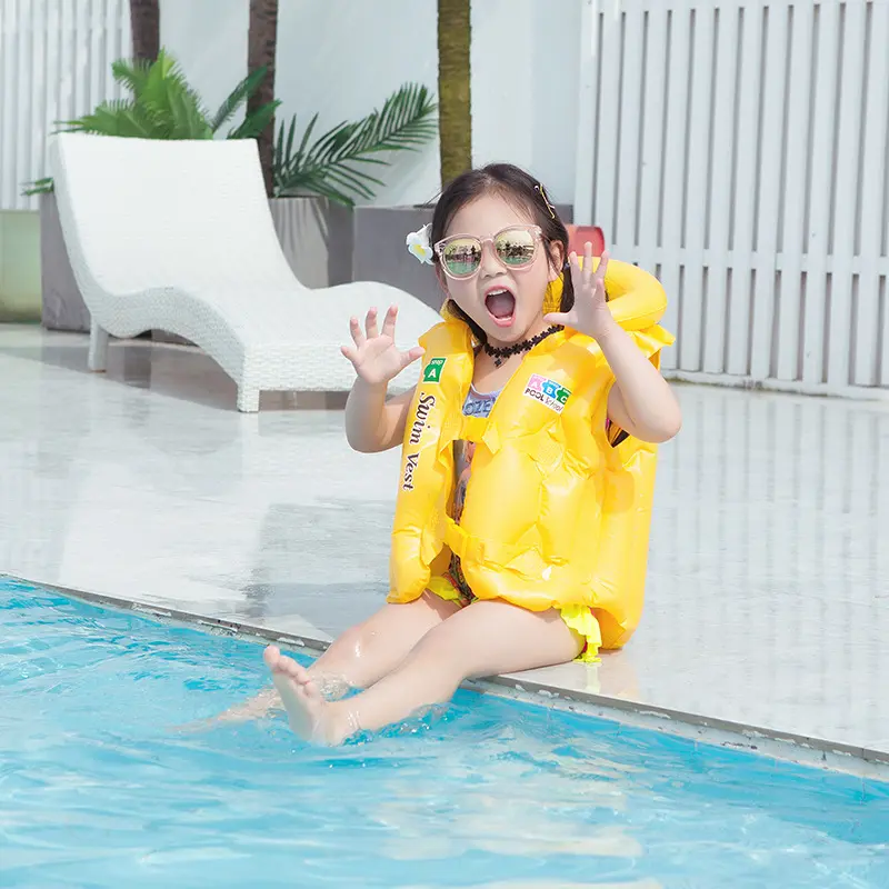 3-10 Age childs inflatable life vest Baby swimming jacket Buoyancy ...