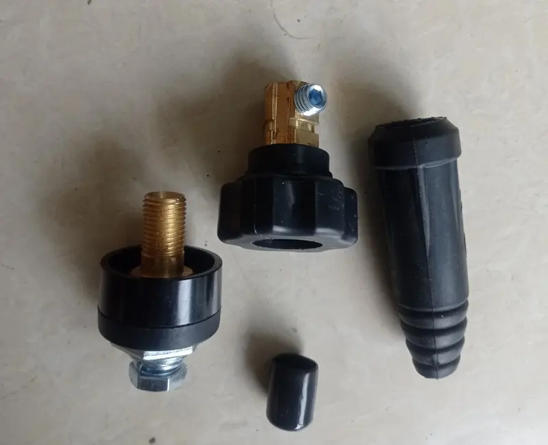 Bộ giắc máy hàn có ren xoáy 10-25 - Bộ đầu cốt máy hàn vặn ren nhỏ rắc nối máy hàn  ren vặn 1