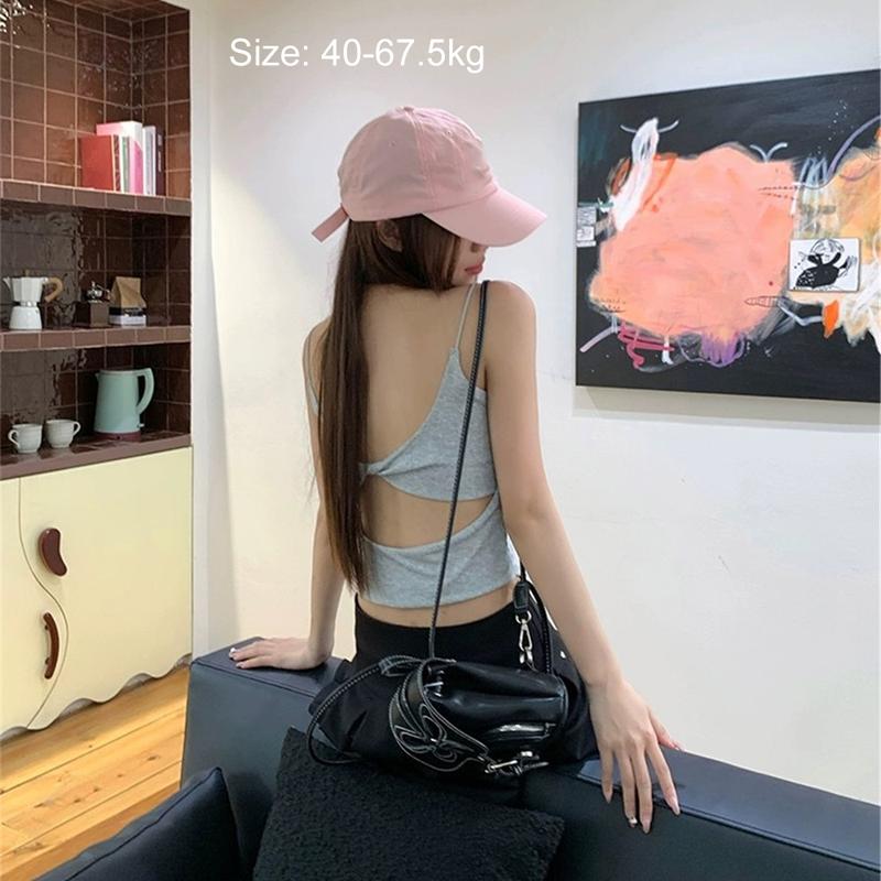 Product Introduction of Pure Cotton Camisole Women's Summer Inner Versatile Sexy Top Bottoming Shirt Versatile Hollow Back Design, Outer Wear Camisole 0