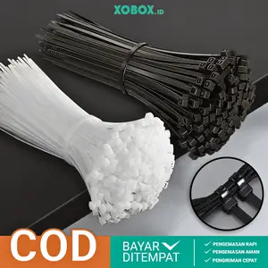 Kabel Ties Nylon 100Pcs Cable Tie Pengikat Kabel 10cm 0.9mm Serbaguna HM054 - XOBOX