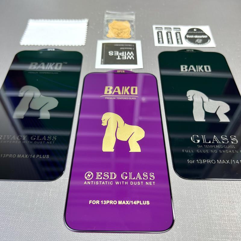 Combo 3 loại kính cường lực Baiko TẶNG 1 mèo thần tài may mắn