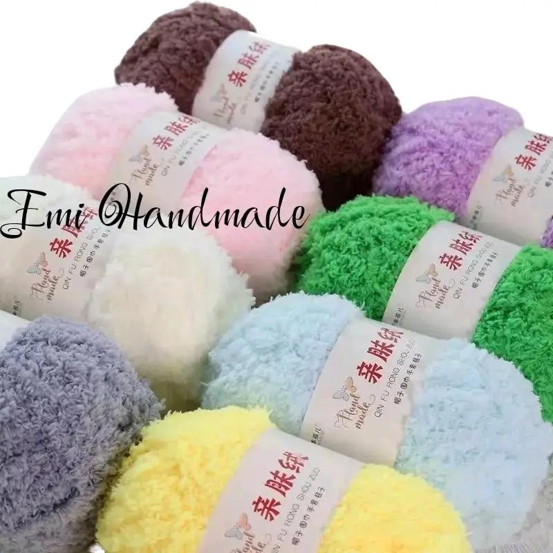  Len bông xù làm mũ áo khăn gấu bông siêu xinh Handmade 