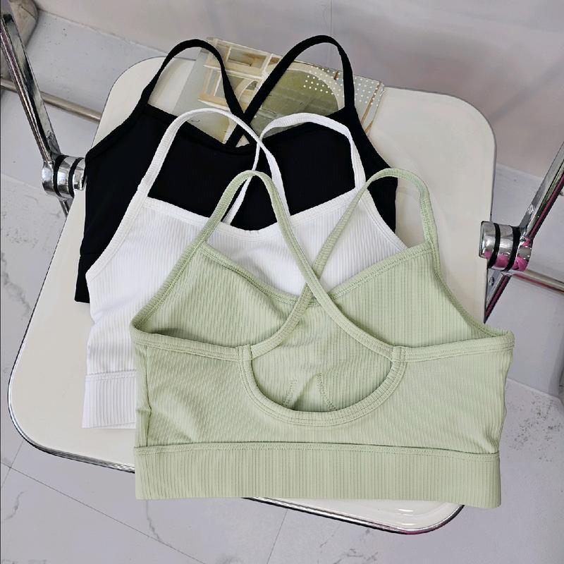 Áo bra thun gân A026 đan chéo lưng mút cố định chắc chắn chống sốc bảo vệ V1 tập gym yoga nữ Sport Top