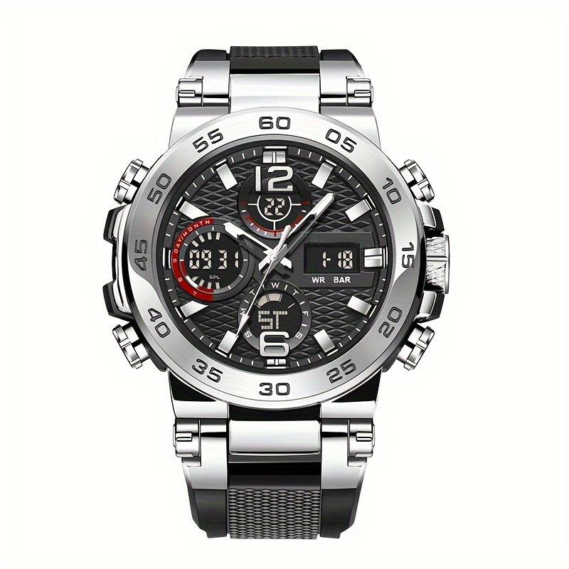 Sports Watch Fashion New Dual Display Multi-Function Silicone Luminous Sports Casual Waterproof Men's Watch 3