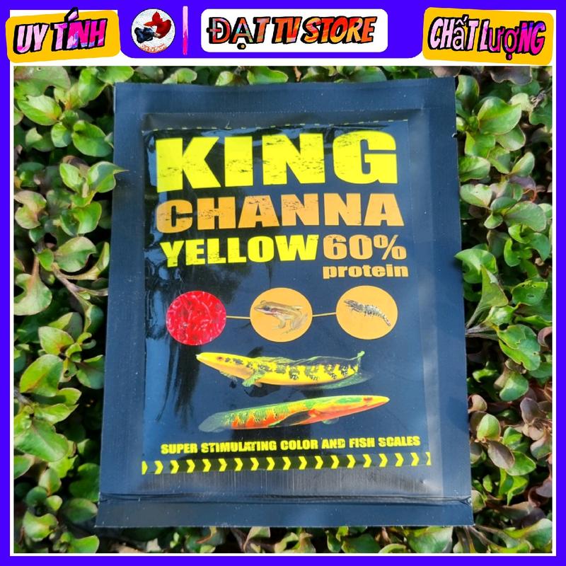 Thức ăn cho cá lóc cám cá lóc đạm cao từ tôm + trùng huyết + ếch giúp kích màu lên viền vẩy nhanh cho cá lóc kiểng trọng lượng 25g