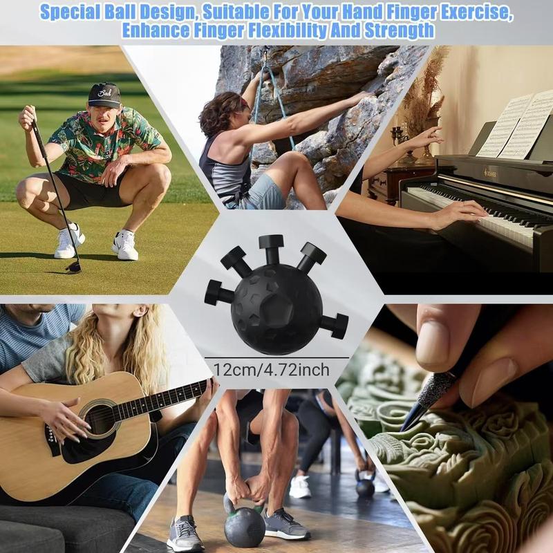 Adjustable Finger Grip Strength Trainer, Silicone Finger Exercise Ball, Hand Grip Strengthener, Fitness Equipment for Home Gym 1