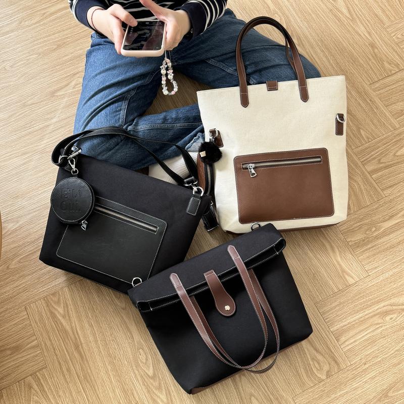 [ Tặng Kèm Pouch Da ] Túi Bố Mộc Phối Da MIZU - Mizu  Canvas Leather Bag ( Thiết kế độc quyền Ouithebrand )