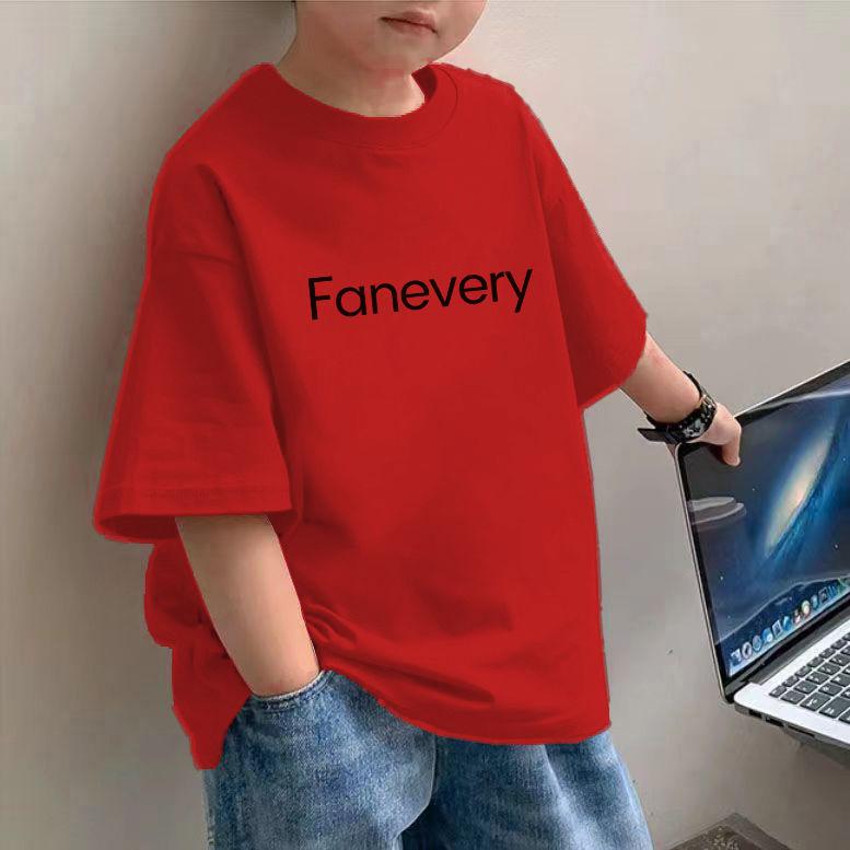 Boys' short-sleeved thin summer children's new tops summer middle-aged and older children's loose and versatile bottoming children's clothing 0