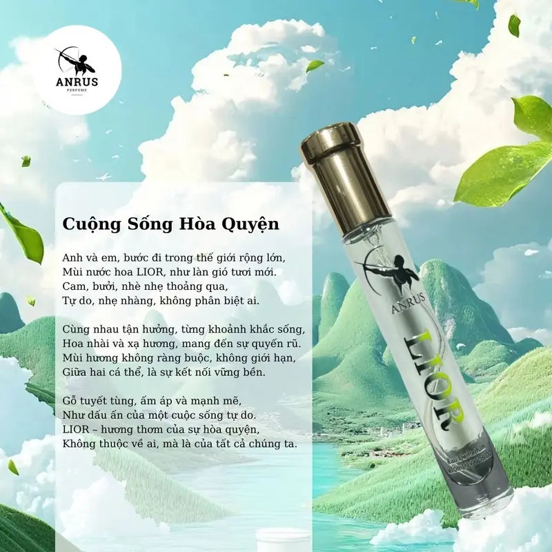 Nước Hoa Unisex LIOR - ANRUS Perfume Chai 10ml 1