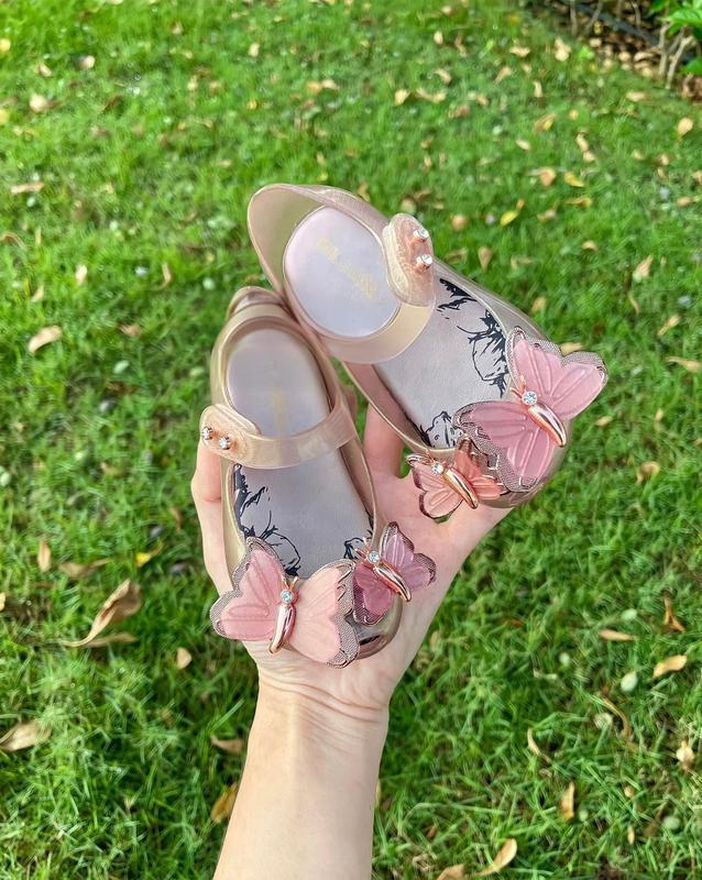 Giày Nhựa Thơm Mini Melissa - bướm đá hồng