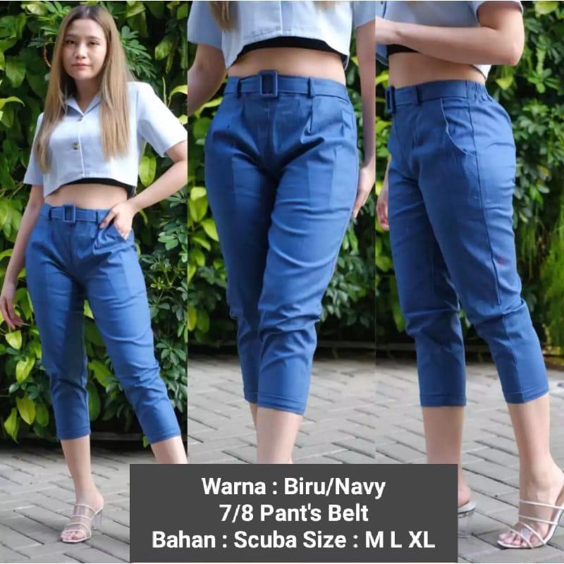 BAGGY PANTS 7/8 BELT TERBARU DAN TERMURAH Celana Kantong 4