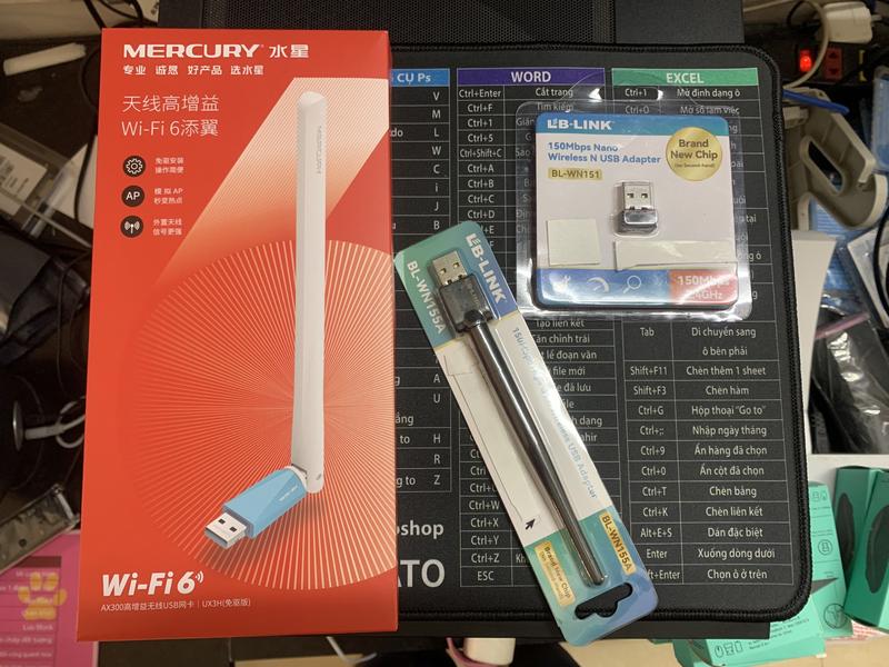 USB Wifi Mercury WIFI 6 Bộ thu wifi LB-LINK BL-WN151 WN155A tốc độ 150Mb giá rẻ Thiết Bị Thu, USB bắt sóng wifi đa năng
