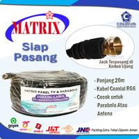 Gambar Kabel Matrix RG6 Parabola + Jack Konektor F5 20 Meter 20m 5C Coaxial LNB Antena UHF Receiver STB dari Cahaya Mas Solo Kota Surakarta 1 Tokopedia