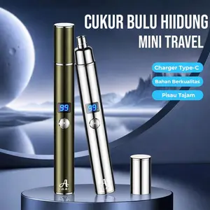 Alat Cukur Bulu Hidung LED Display Mini Travel Premium Indikator Digital Desain Modern Metalik Rechargeable TX-27