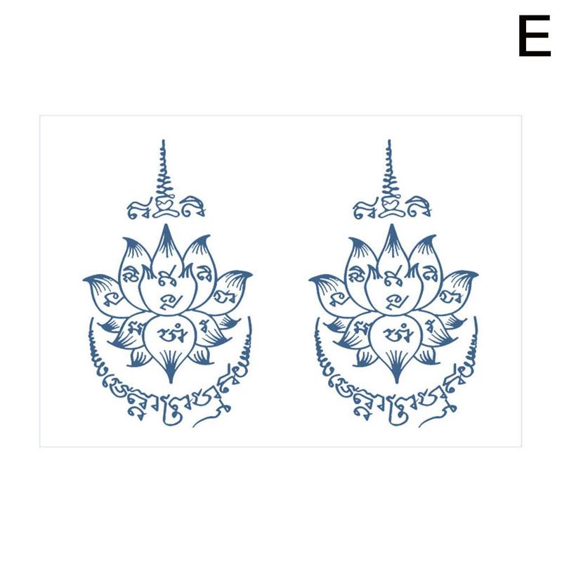 Product Introduction of SemiPermanent Thailand Tattoo Waterproof Spike Juice Herbal Stickers with Star Scripture Buddha B1Z5 46