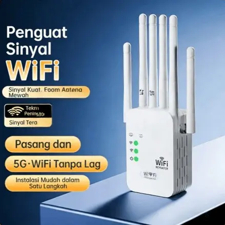 Router WiFi Penguat Sinyal WiFi Repeater Network Jangkauan Jauh Booster Range Extender Modem