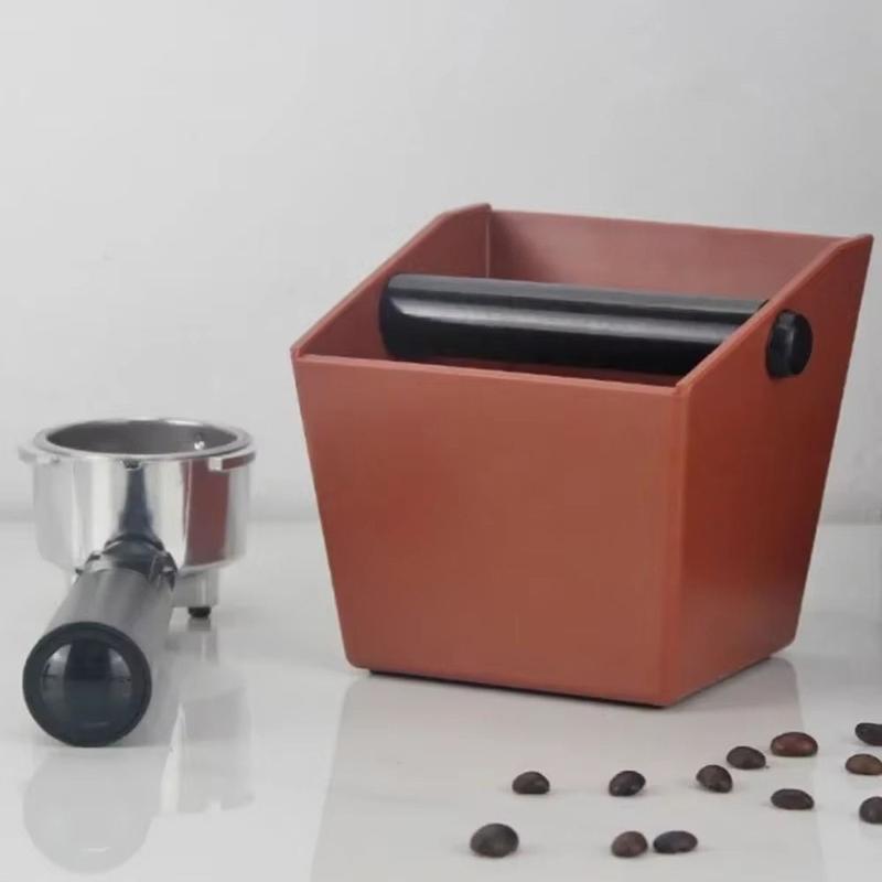 Anti Slip Coffee Grounds Bucket Semi-automatic Diagonal Mouth Espresso Dump Bin Removable Knock Bar Space Saving Coffee Waste Bar Home 0