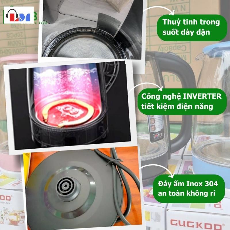 Ấm Siêu Tốc Thủy Tinh Cao Cấp 2.0 Lít CUCKDD Model GD-ST16 Có Đèn Led Tự Ngắt Khi Sôi 8