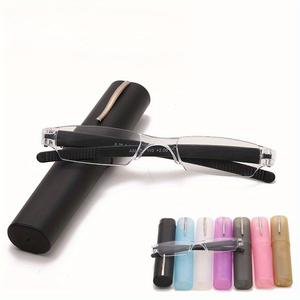 Kính Đọc Sách Không Gọng PC, Thiết Kế Kiểu Dáng Đẹp, Tặng Kèm Hộp Đựng, Nhẹ Và Cầm Tay Women Nữ