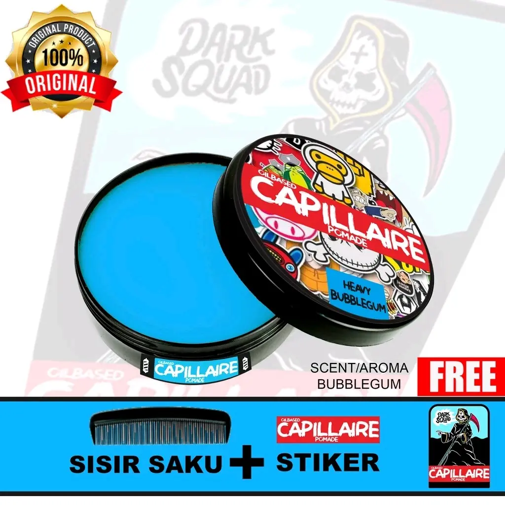 POMADE OILBASED CAPILLAIRE 60 GRAM GRATIS SISIR DAN STICKER minyak rambut kekinian anti Berminyak Hitam anti Lepek Kering