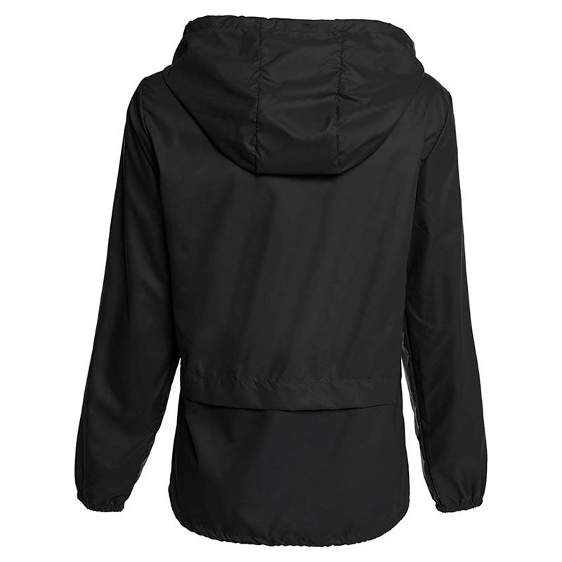 Product Introduction of Women Packable Rain Jacket, Outdoor Hooded Windbreaker with Adjustable Drawstring 42
