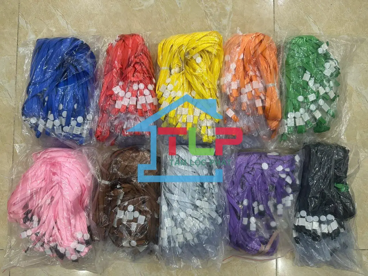 Sỉ 100 Dây đeo thẻ lụa móc nhựa, bản rộng 1cm (LOẠI 1), các màu xanh biển, đỏ, vàng, cam, xanh lá, nâu, hồng, tím, đen
