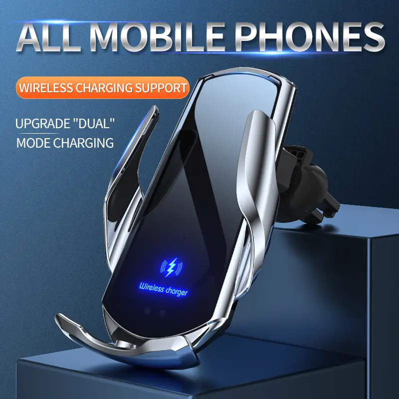 For All Phone 20W Wireless Charger Q3 Car Phone Holder 15w Car Mount Intelligent Infrared for Air Vent Mount Charger Wireless