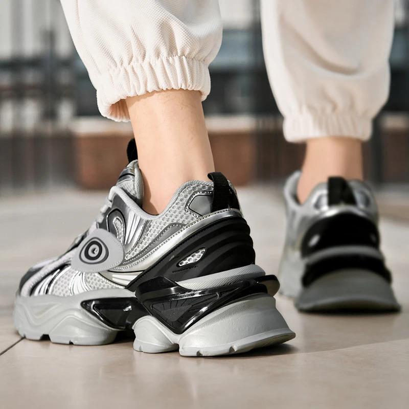 2024  Custom Man Sports Sneakers Turbine Design Height Increasing Elevator Blank Leather Casual Running Shoes for Men Trainers Training_voghion.com