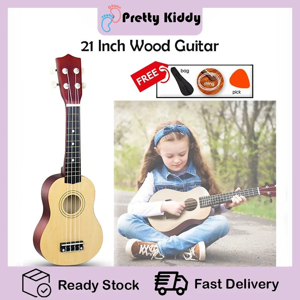 21 Inch Rosewood Right Handed Ukulele Music Instrument Small Guitar Natural Wood Set Guitars Kids Musical Ukelele