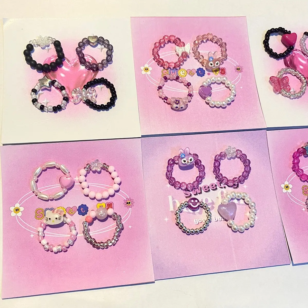 SET BEADS RINGS